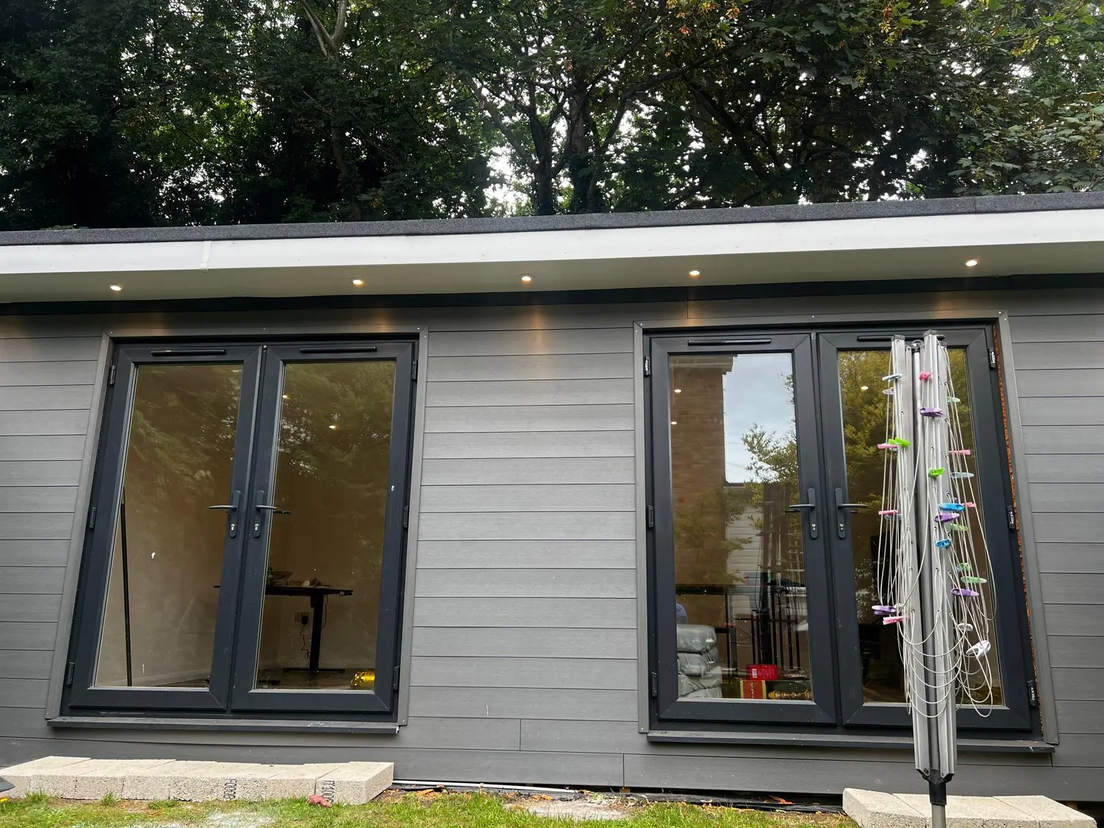 Garden room downlights installation