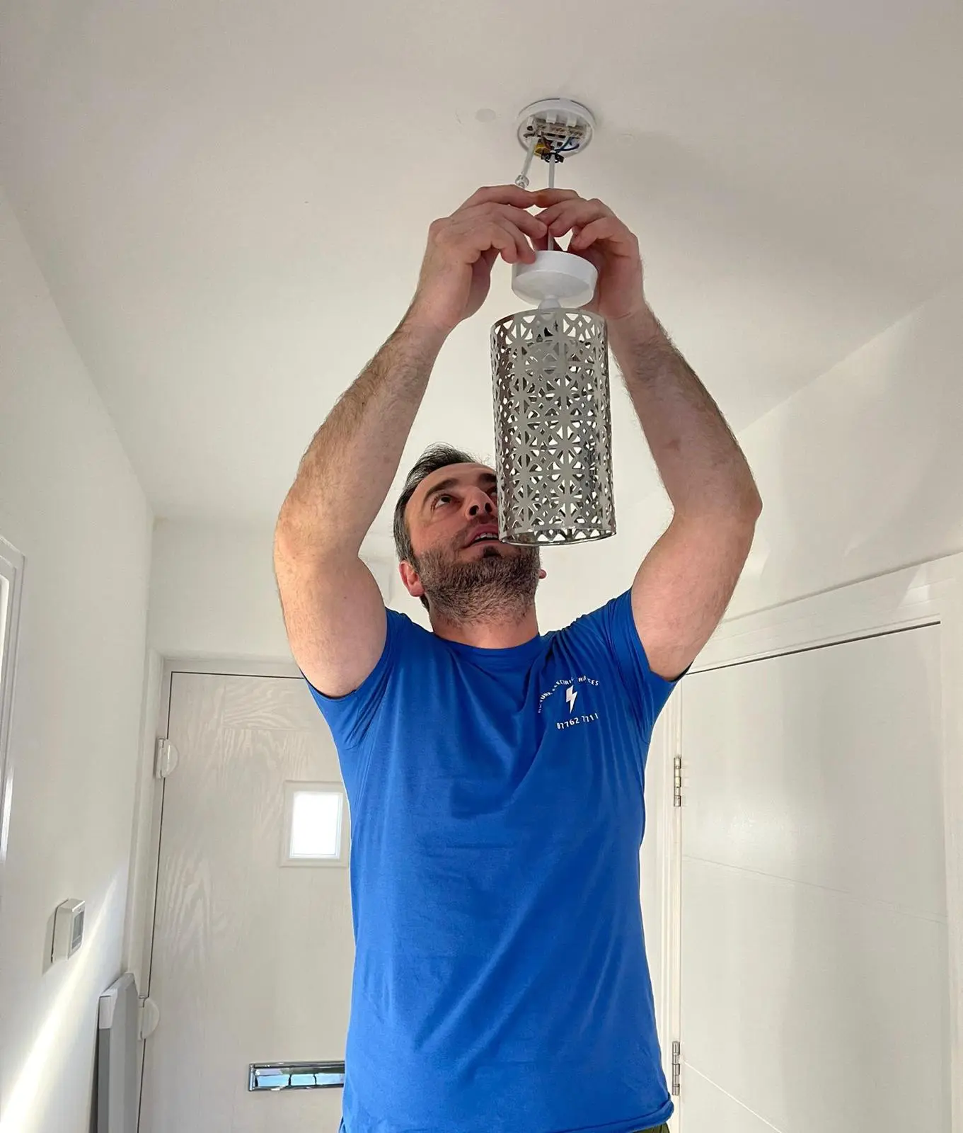 Light fitting installation — recent work by Akturk